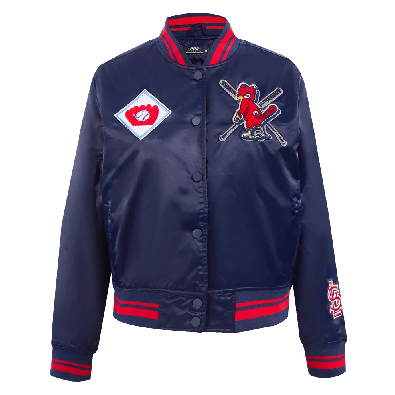 Eye-catching Personality MLB ST. LOUIS CARDINALS MASHUP WOMEN'S RIB SATIN JACKET (MIDNIGHT NAVY/RED/MIDNIGHT NAVY) Eye-catching Personality MLB ST. LOUIS CARDINALS MASHUP WOMEN'S RIB SATIN JACKET (MIDNIGHT NAVY/RED/MIDNIGHT NAVY)