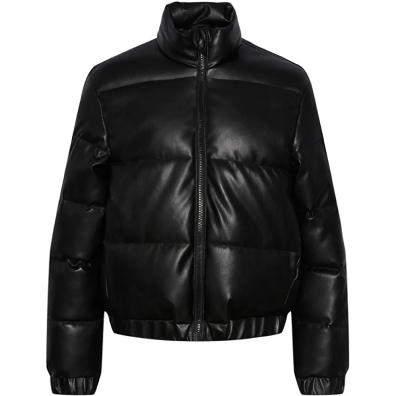 Warm Comfort Pieces Kids Black Jevi Short Padded PU Jacket
