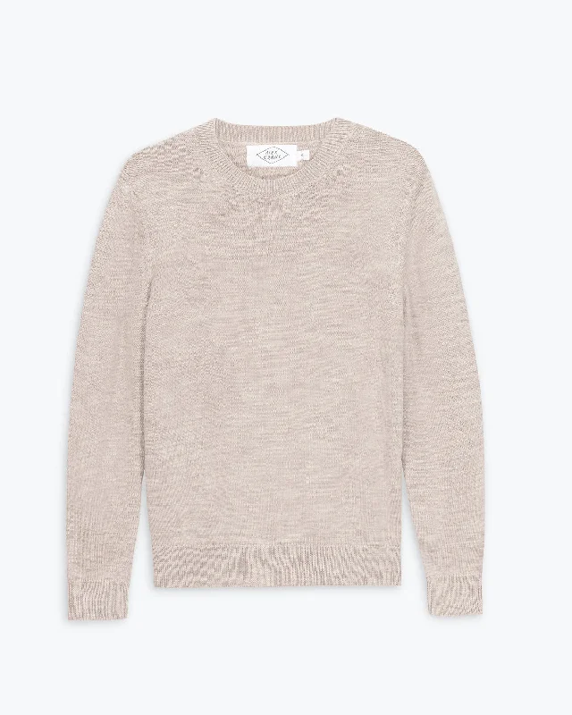 Romantic And Fresh Alex Crane Bone Campo Merino Wool Sweater