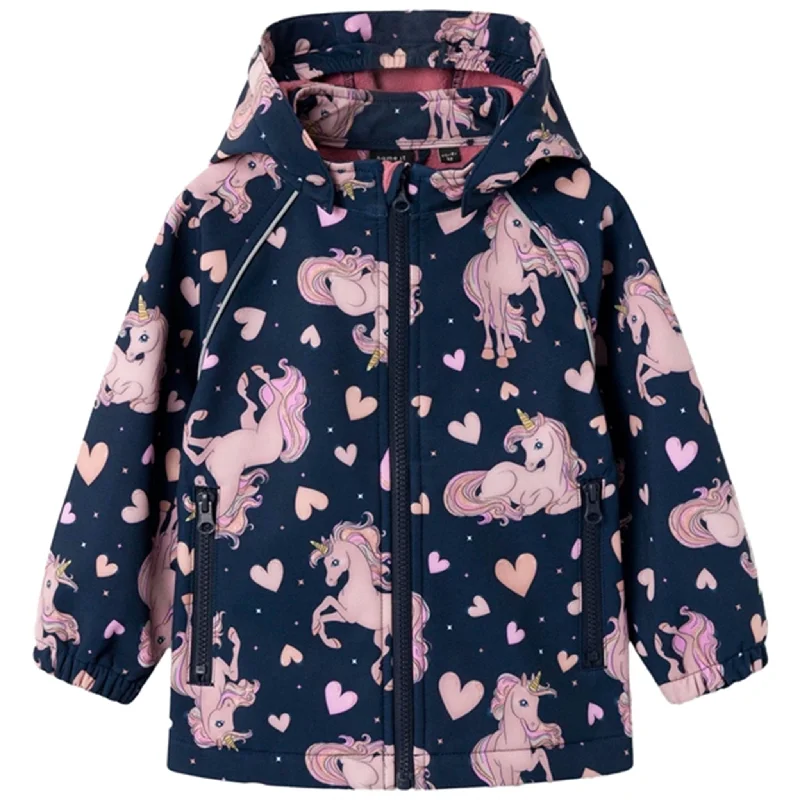 Comfortable Looks Name it Dark Sapphire Alfa Softshell Jacket Unicorn