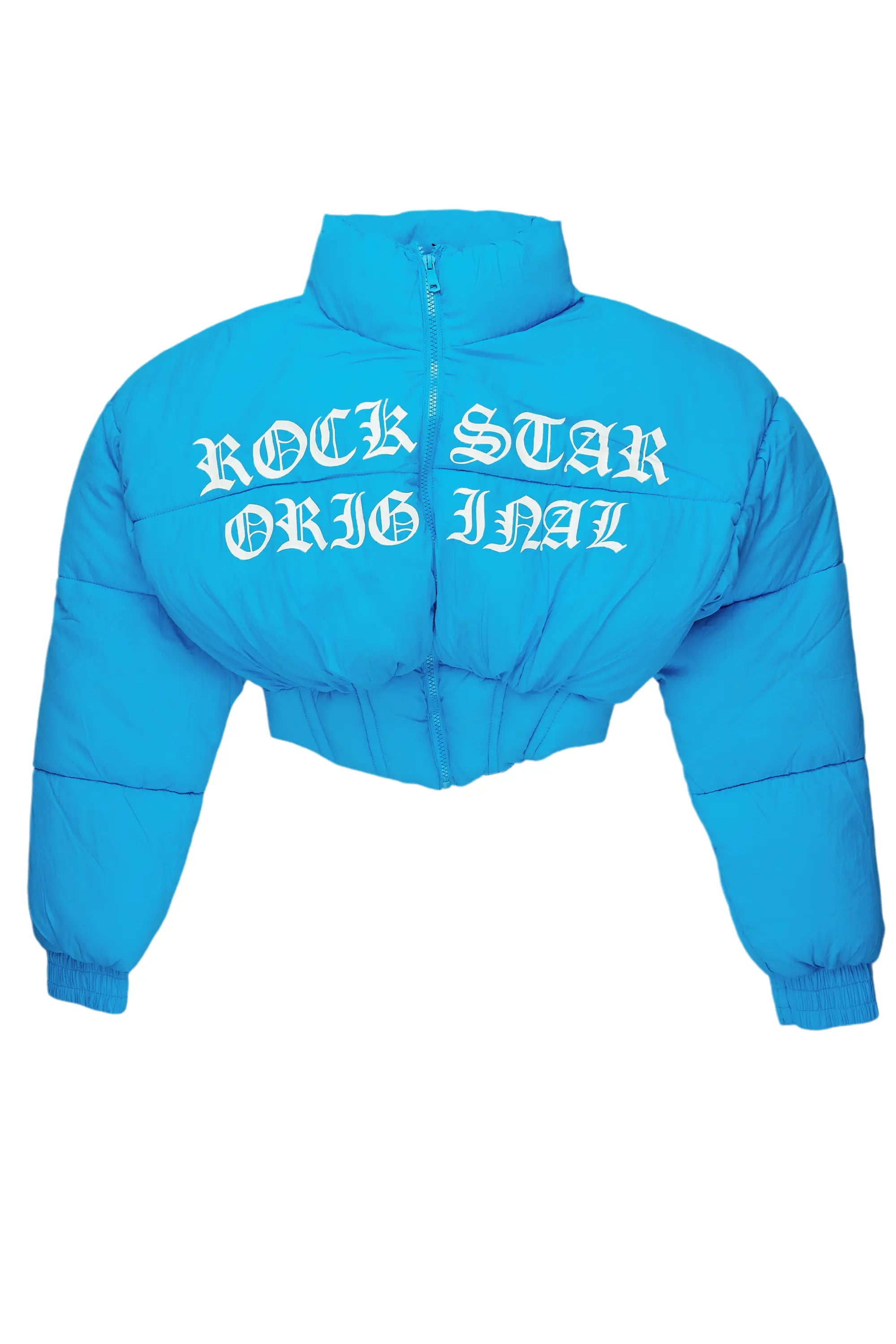 High-end Fashion Samaiya Blue Corset Puffer Jacket