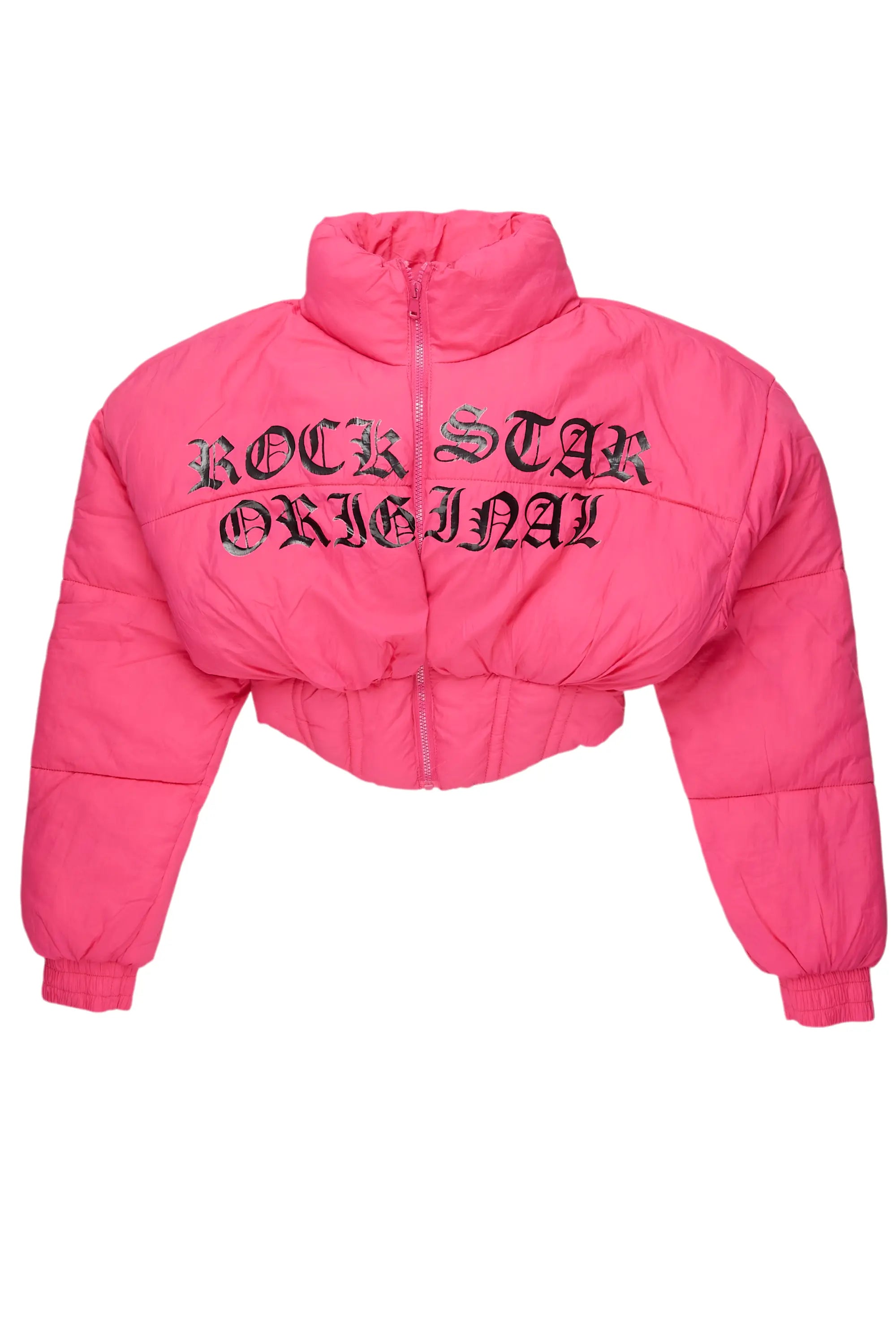 Integrated Design Samaiya Hot Pink Corset Puffer Jacket