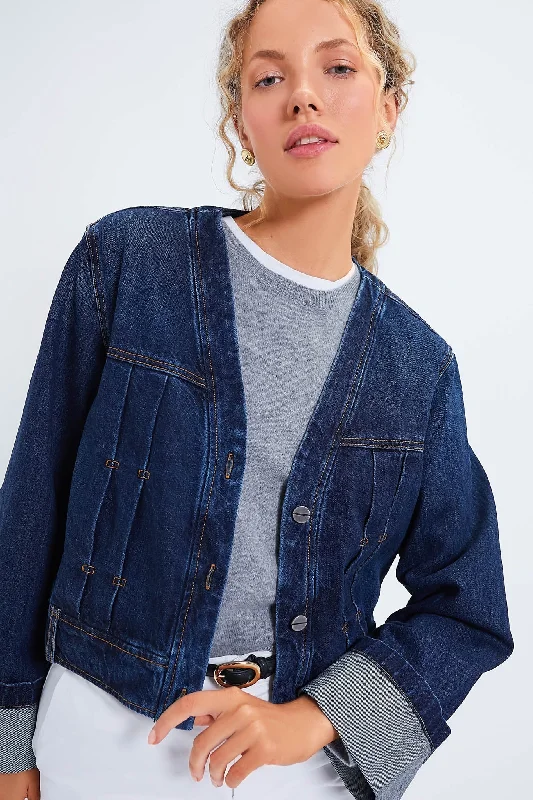 Fashion Must-have Dark Wash Dusty Jacket