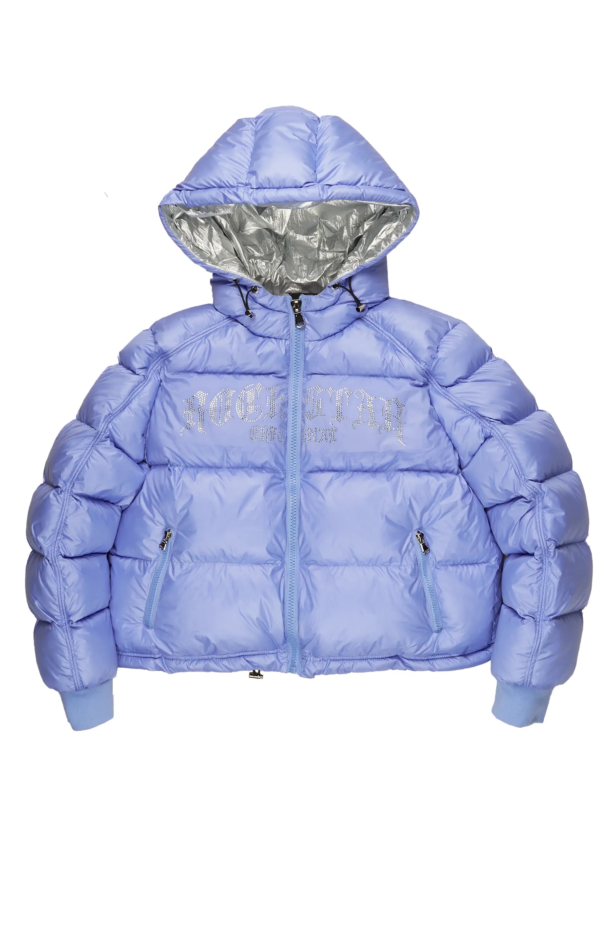 Everyday Style Rose Iridescent Puffer Jacket