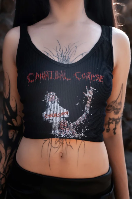 Trendy Traveler Cannibal Corpse Cropped Ribbed Tank Top