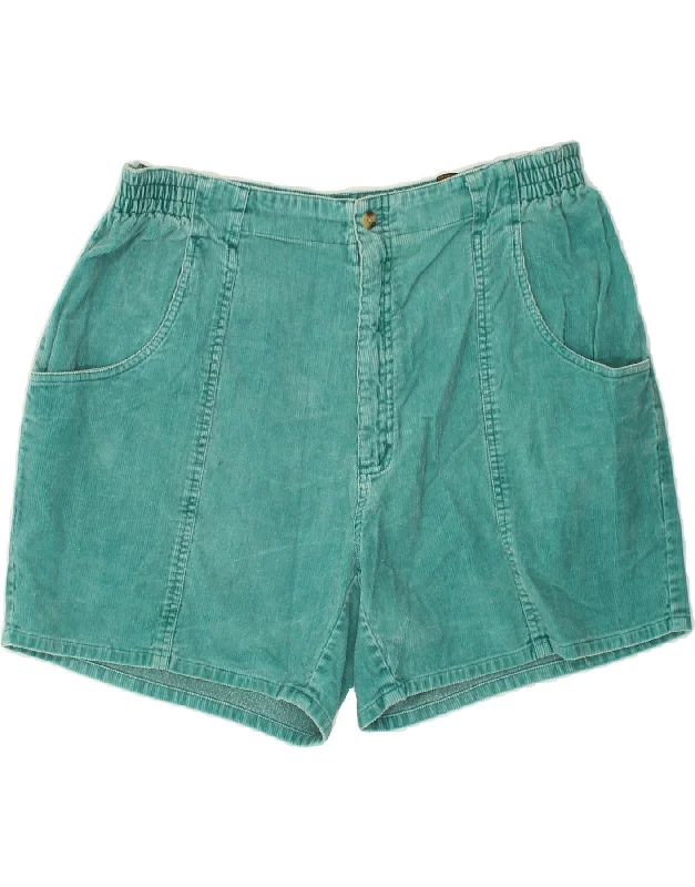 Weekend Style EDDIE BAUER Womens Corduroy Shorts W38 XL Green Cotton