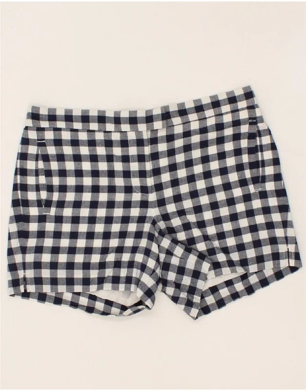 Sports Fashion J. CREW Womens Casual Shorts US 2 XS W30 Navy Blue Gingham Cotton