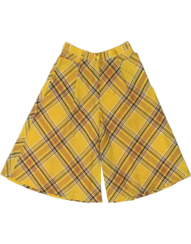 High Street Series VINTAGE Womens High Waist Wide Leg Casual Shorts IT 44 Medium W28 Yellow High Street Series VINTAGE Womens High Waist Wide Leg Casual Shorts IT 44 Medium W28 Yellow