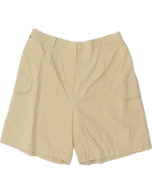 Eye-catching Personality SERGIO TACCHINI Womens Casual Shorts IT 48 XL W30 Beige Cotton