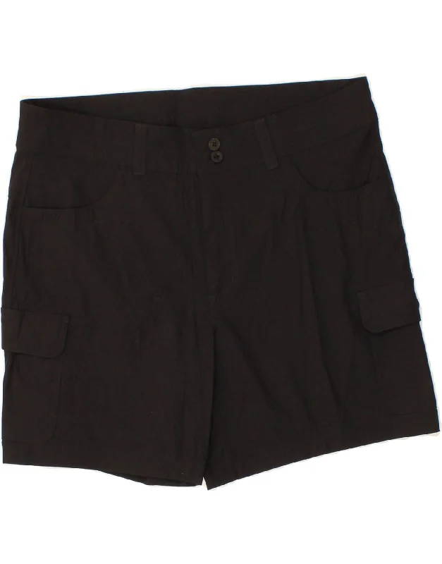 Fashion Selection EDDIE BAUER Womens Cargo Shorts US 14 XL W36  Black Nylon
