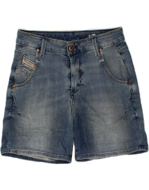 Relaxed Dresses DIESEL Womens High Waist Denim Shorts W23 2XS Blue Cotton