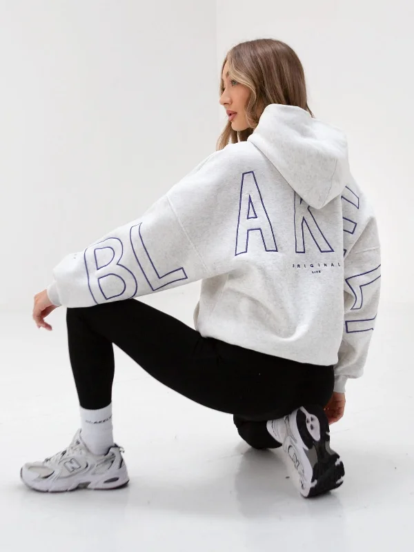 Body Design Embroidered Isabel Oversized Hoodie - Ultraviolet