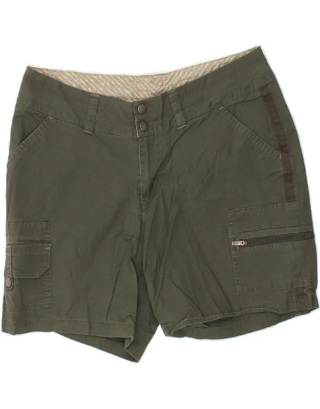 Comfortable Jackets COLUMBIA Womens Cargo Shorts US 10 Large W34 Green Cotton