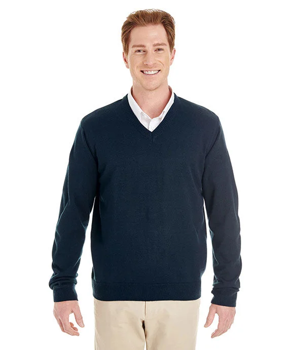 High-end Design M420 - Harriton Mens Pilbloc™ V-Neck Sweater | Dark Navy