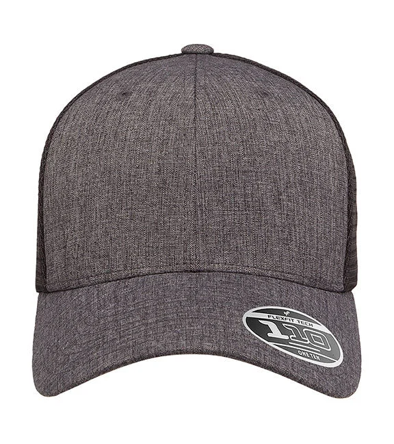 Relaxed Fit 110MT - Flexfit 110® Adult Adjustable Mesh Cap | Melange Charcoal/Black Relaxed Fit 110MT - Flexfit 110® Adult Adjustable Mesh Cap | Melange Charcoal/Black