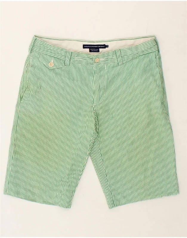 Versatile Itinerary RALPH LAUREN Womens Chino Shorts US 6 Medium W30 Green Pinstripe Cotton Versatile Itinerary RALPH LAUREN Womens Chino Shorts US 6 Medium W30 Green Pinstripe Cotton