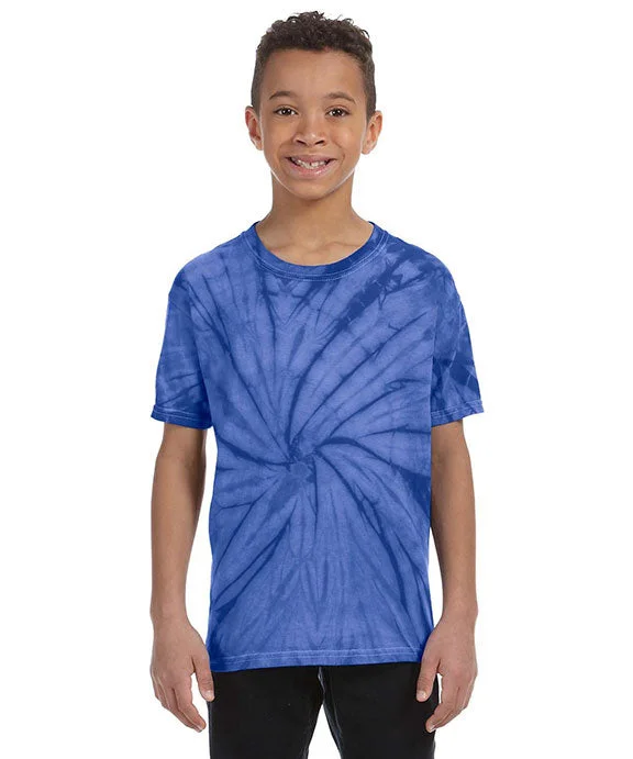 Relaxed Dresses CD101Y - Tie-Dye Youth 5.4 oz 100% Cotton Spider T-Shirt | Spider Royal Relaxed Dresses CD101Y - Tie-Dye Youth 5.4 oz 100% Cotton Spider T-Shirt | Spider Royal