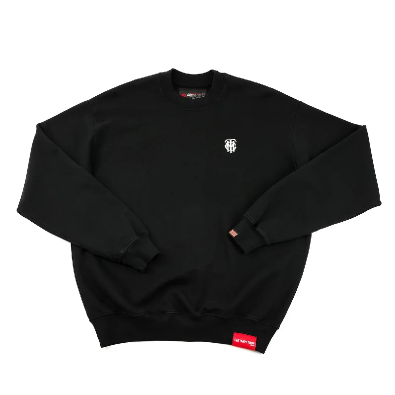 Effortless Style TMC Monogram Crewneck - Black/White